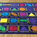 Geometric Shapes Square Placement Carpet 3 x 3m  hi\-res