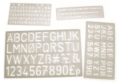 Lettering Stencils Set Of 4  hi-res