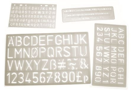 Lettering Stencils Set Of 4  hi\-res