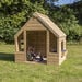Outdoor Wooden Playhouse Shelter with Table \x26 Benches  hi\-res