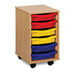 Mobile Tray Storage Unit With 6 Shallow Trays  hi\-res