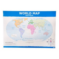 TTS Map of the World Political and Physical A1 KS1  hi-res