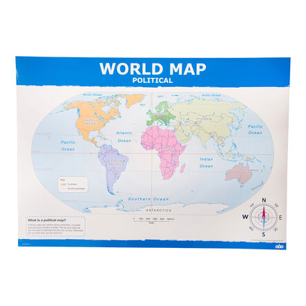 TTS Map of the World Political and Phystical A1 KS1  hi\-res