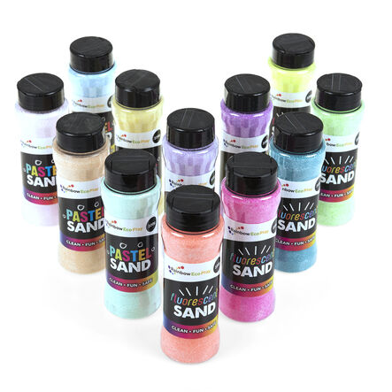 Rainbow ECO Craft Sand Shakers Assorted 6pk  hi\-res