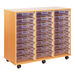 Crystal Clear Mobile Tray Unit with 32 Shallow Trays  hi\-res