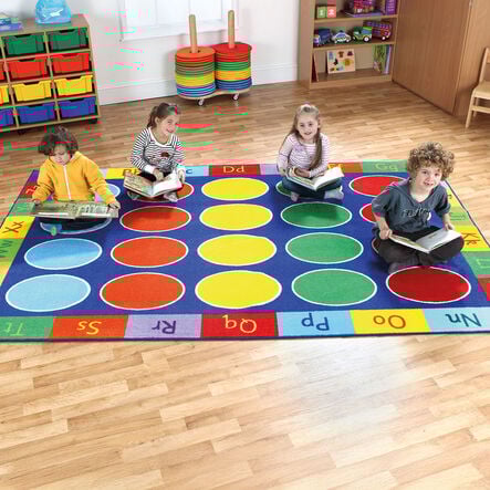 Rainbow Alphabet Rectangle Rug L3 x W2m  hi\-res