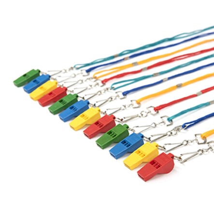 Colourful Plastic Whistles 12pk  hi\-res