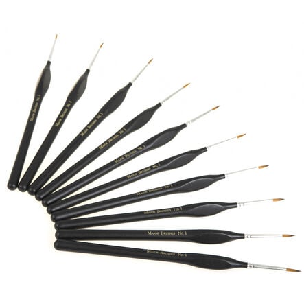 Triangular Handle Synthetic Brushes 10pk Size 1  hi\-res