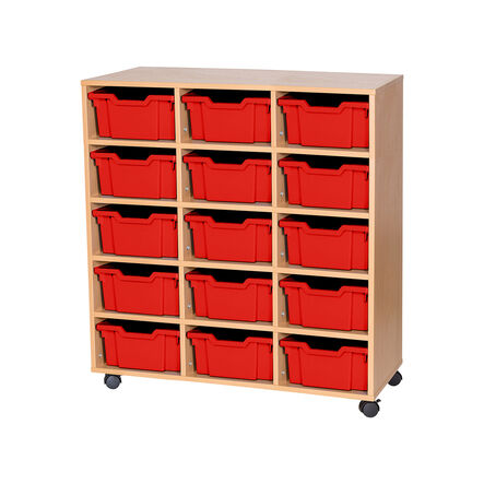 Mobile Triple Tray Storage Unit 15 Deep  hi\-res