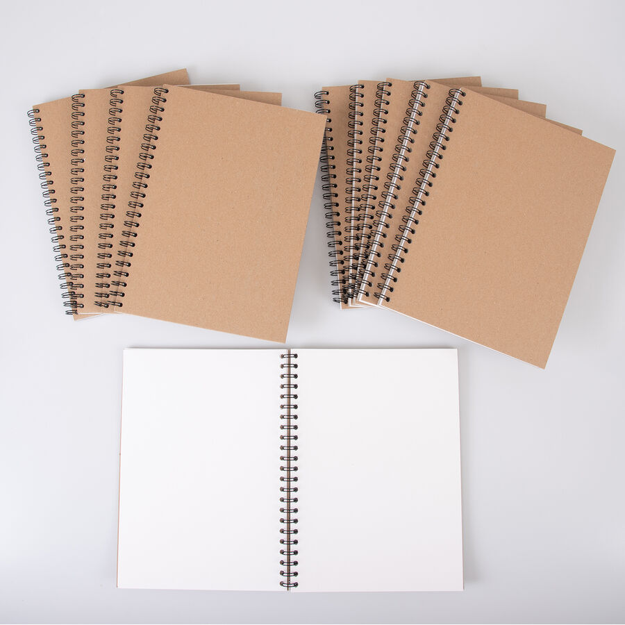 TTS Kraft Sketchbook A4 140gsm 70pg 10pk | Sketchbooks | TTS