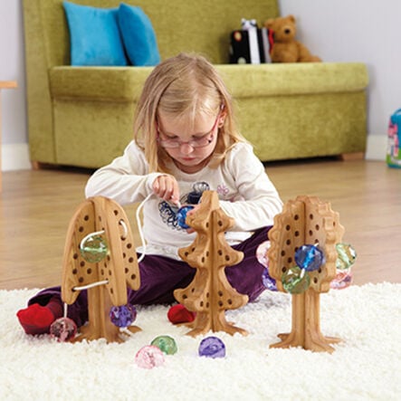 TTS Wooden 3D Threading and Lacing Trees 3pk  hi\-res