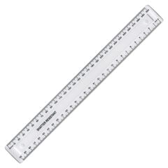 White Shatter Resistant 30cm Rulers 100pk  White Shatter Resistant 30cm Rulers 100pk  hi-res