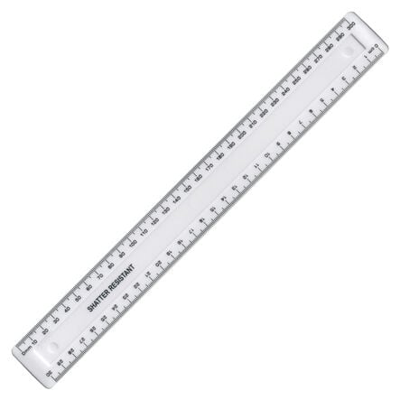 White Shatter Resistant 30cm Rulers 100pk  hi\-res