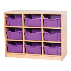 9 Bay Tray Storage Unit For Deep Trays  hi-res