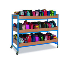 Heavy Duty 72 Lunchbox Trolley Beech Cyan  Heavy Duty 72 Lunchbox Trolley Beech Cyan  hi-res