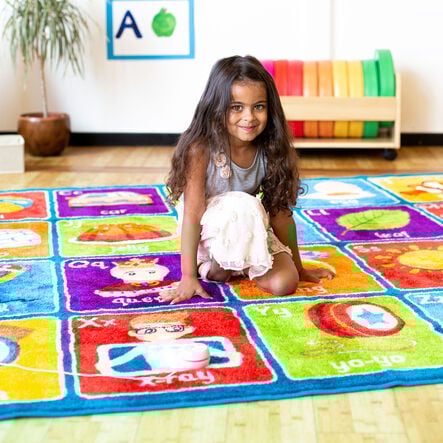 Large Blue Alphabet Carpet  hi\-res