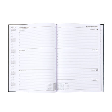 Academic Year Diary A4 Week To View Black 2026\/27  hi\-res
