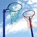 Freestanding Wheelaway Netball Posts 10mm Ring Blue Pair Blue hi\-res