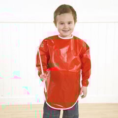 PVC Waterproof Children's Aprons Red  PVC Waterproof Children's Aprons Red  hi-res