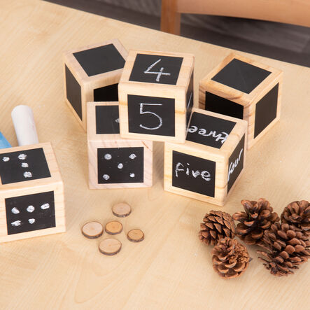 Chalk Wooden Cubes  hi\-res