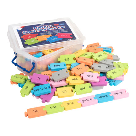 TTS French Objects And Colours Foam Sentence Building Pieces  hi\-res