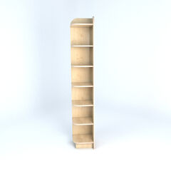 Left Hand Library End Bookcase In Maple  hi-res