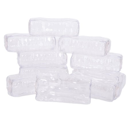 TTS Glacier Effect Clear Plastic Ice Bricks 10pk  hi\-res
