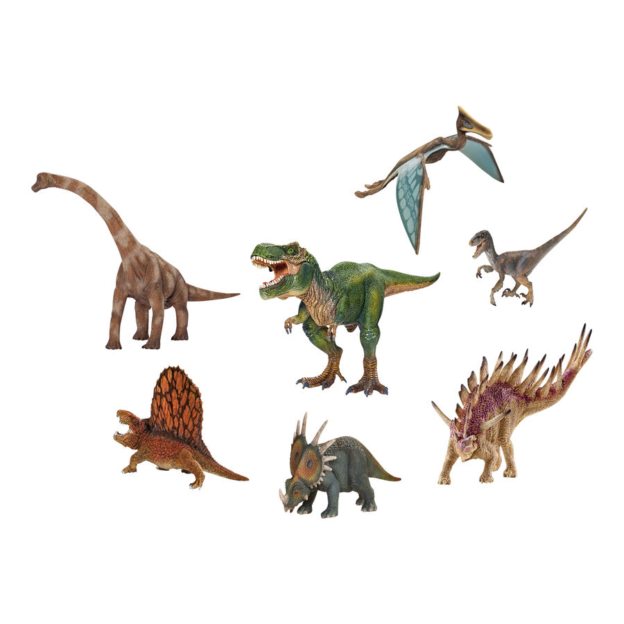 Dinosaur figure set top
