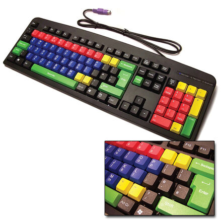 TTS Multi\-Coloured Upper and Lowercase Keyboard  hi\-res