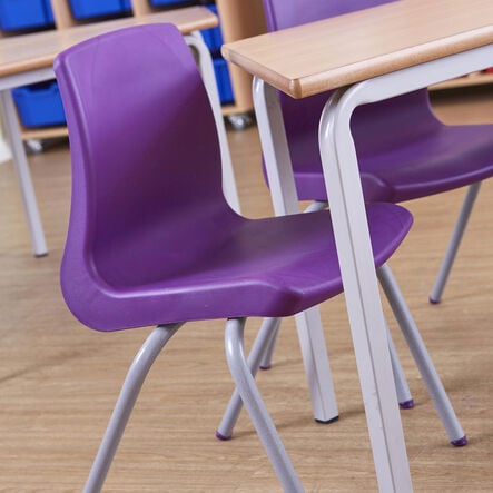 Metalliform NP Chair Seat Ht 260mm Purple Speck\'d Grey Frame  hi\-res
