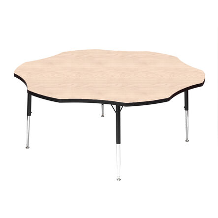 Tuf\-Top™ Height Adjustable Flower Shaped Table  hi\-res