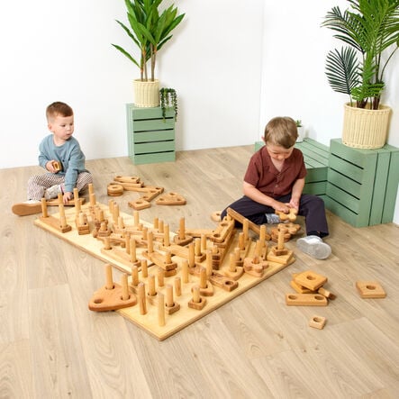 TTS Giant Wooden Stack \x26 Build Construction Set  hi\-res