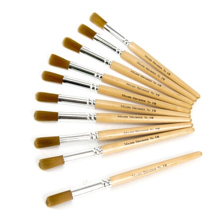 Golden Nylon Short Round Brush Size 18 10pk  hi\-res