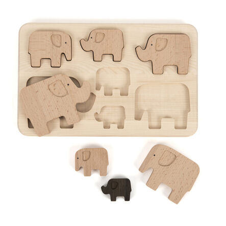 Elephant Wooden Sorting Puzzle  hi\-res