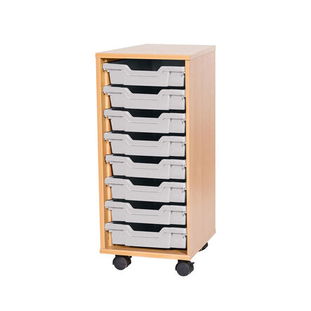 Mobile Tray Storage Unit 8 Trays Light Grey Light Grey hi\-res