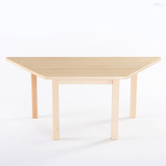 Trapezoidal Solid Beech Table L120cm  Trapezoidal Solid Beech Table L120cm  hi-res