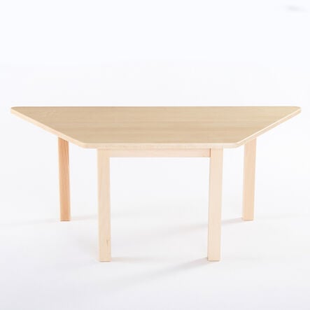 Trapezoidal Solid Beech Table L120cm  hi\-res