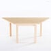 Trapezoidal Solid Beech Table L120cm  hi\-res