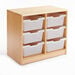 Room Scenes Tray Storage Unit with 6 Clear Trays  hi\-res