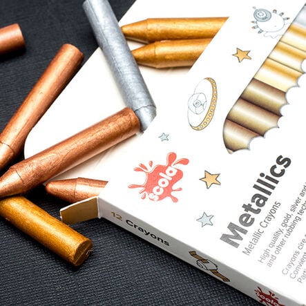 Metallic Crayons Assorted 12pk  hi\-res