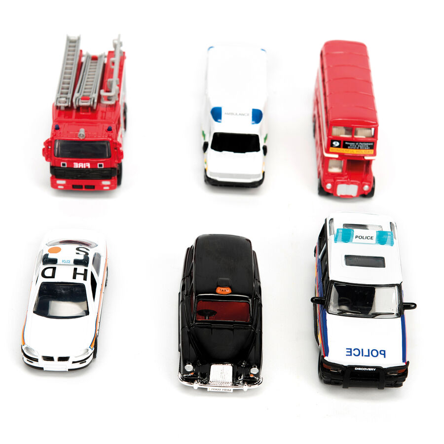 Die Cast People Who Help Us Vehicles 6pcs Transport Tracks Roadways TTS
