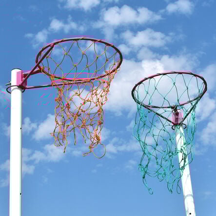 Freestanding Wheelaway Netball Posts 10mm Ring  hi\-res