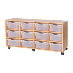 Mobile Quad Tray Storage Unit 12 Deep  hi-res