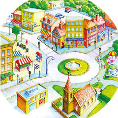 TTS Active World Tuff Tray Town Scene Mat  hi-res