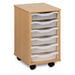Mobile Tray Storage Unit With 6 Shallow Trays  hi\-res