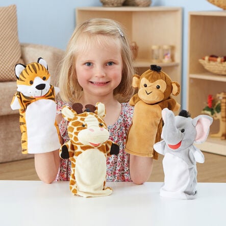 Role Play Zoo Animals Puppet Set 4pcs  hi\-res