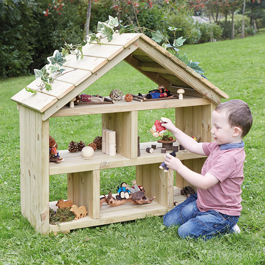 Wooden doll house uk on sale