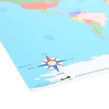 A3 Wipeable Map of the World 10pk  hi\-res