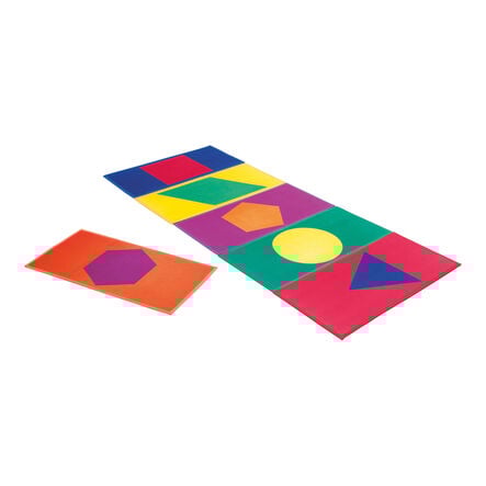 Coloured Floor Play Mats with Printed Shapes  hi\-res