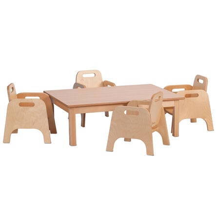 Millhouse Small Rectangular Table \x26 4 Sturdy Chairs  hi\-res